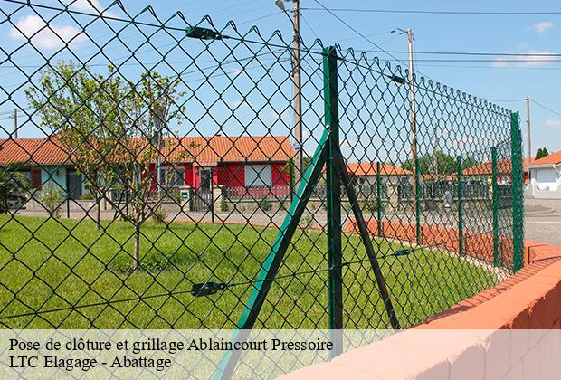 Pose de clôture et grillage  ablaincourt-pressoire-80320 LTC Elagage - Abattage 